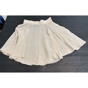 Moschino Red And Beige  Polka Dot Mini Skirt, Size 8 Chip And Chick